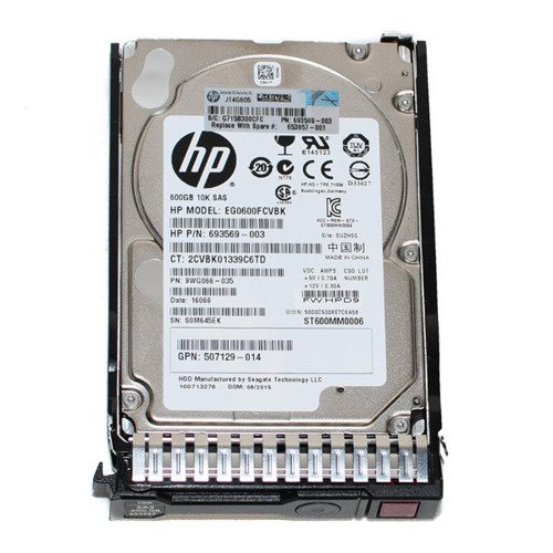 Hard Disc Drive dedicated for HP server 2.5'' capacity 600GB 10000RPM HDD SAS 6Gb/s 653957-001 | 507129-014 | 652583-B21 | REFURBISHED