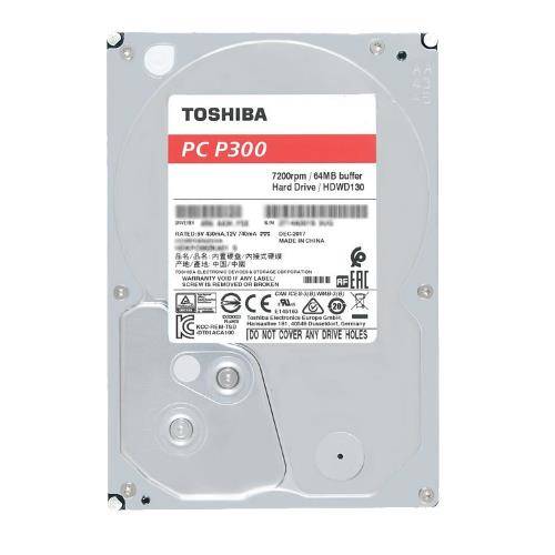 Hard Disk Drive Toshiba P300 3.5'' HDD 6TB 5400RPM SATA 6Gb/s 128MB | HDWD260UZSVA