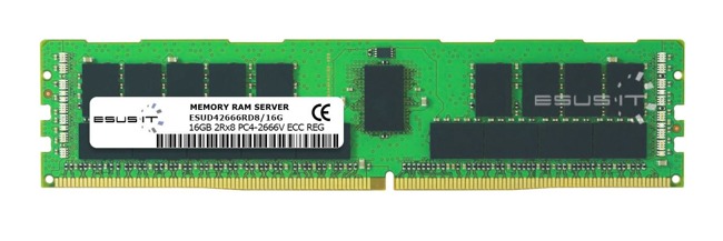 Memory RAM 1x 16GB ESUS IT ECC REGISTERED DDR4 2Rx8 2666MHZ PC4-21300 RDIMM | ESUD42666RD8/16G