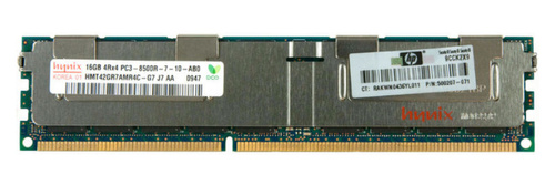 Memory RAM 1x 16GB HPE Proliant & Workstation DDR3 4Rx4 1066MHz ECC REGISTERED DIMM | 500666-B21-RFB 