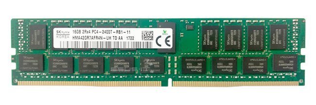 Memory RAM 1x 16GB Hynix ECC REGISTERED DDR4 2Rx4 2400MHz PC4-19200 RDIMM | HMA42GR7AFR4N-UH