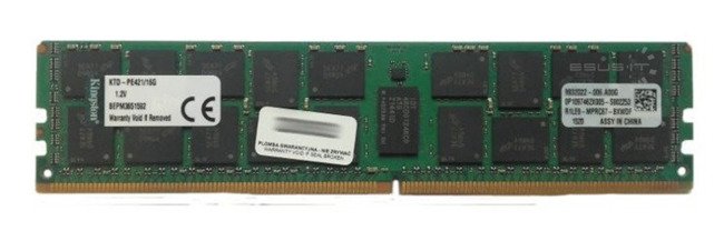 Memory RAM 1x 16GB Kingston ECC REGISTERED DDR4  2133MHz PC4-17000 RDIMM | KTD-PE421/16G