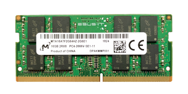 Memory RAM 1x 16GB Micron SO-DIMM DDR4 2666MHZ PC4-21300 | MTA16ATF2G64HZ-2G6