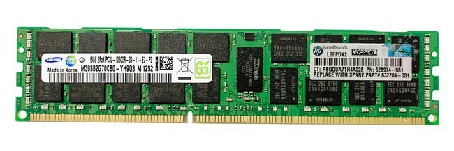 Memory RAM 1x 16GB Samsung ECC REGISTERED DDR3 2Rx4 1333MHz PC3-10600 RDIMM | M393B2G70CB0-YH9