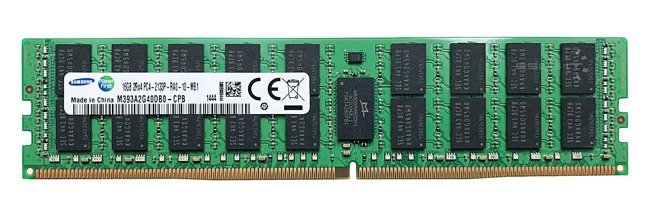 Memory RAM 1x 16GB Samsung ECC REGISTERED DDR4  2133MHz PC4-17000 RDIMM | M393A2G40DB0-CPB