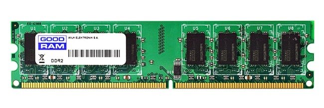 Memory RAM 1x 1GB GoodRAM ECC UNBUFFERED DDR2  667MHz PC2-5300 UDIMM | W-MEM67E21G