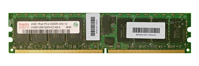 Memory RAM 1x 2GB Hynix ECC REGISTERED DDR2  400MHz PC2-3200 RDIMM | HYMP125R72AP4-E3