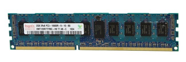 Memory RAM 1x 2GB Hynix ECC REGISTERED DDR3  1333MHz PC3-10600 RDIMM | HMT125R7TFR8C-H9