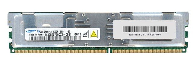 Memory RAM 1x 2GB Samsung ECC FULLY BUFFERED DDR2 667MHz PC2-5300 FBDIMM | M395T5750CZ4-CE61