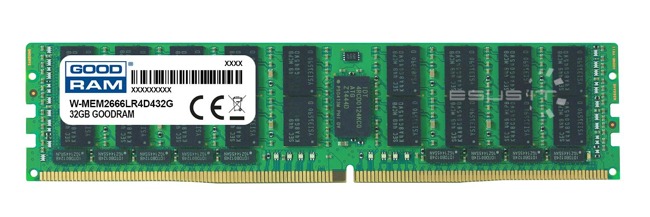 Memory RAM 1x 32GB GoodRAM ECC LOAD REDUCED DDR4 2Rx4 2666MHZ PC4-21300 LRDIMM | W-MEM2666LR4D432G