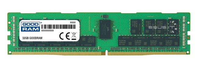 Memory RAM 1x 32GB GoodRAM ECC REGISTERED DDR4 2Rx4 2400MHz PC4-19200 RDIMM | W-MEM2400R4D432G