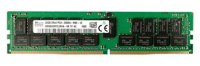 Memory RAM 1x 32GB Hynix ECC REGISTERED DDR4 2Rx4 2666MHZ PC4-21300 RDIMM | HMA84GR7JJR4N-VK