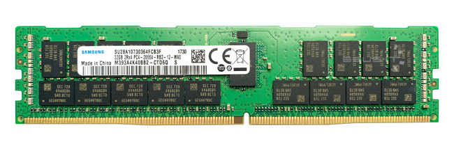 Memory RAM 1x 32GB Samsung ECC REGISTERED DDR4 2Rx4 2666MHZ PC4-21300 RDIMM | M393A4K40BB2-CTD