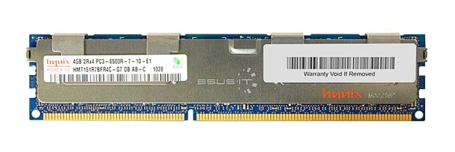 Memory RAM 1x 4GB Hynix ECC REGISTERED DDR3  1066MHz PC3-8500 RDIMM | HMT151R7TFR8C-G7