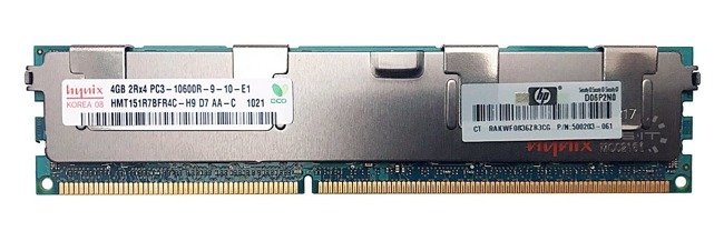 Memory RAM 1x 4GB Hynix ECC REGISTERED DDR3  1333MHz PC3-10600 RDIMM | HMT151R7BFR4C-H9