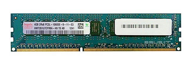 Memory RAM 1x 4GB Hynix ECC UNBUFFERED DDR3  1333MHz PC3-10600 UDIMM | HMT351U7CFR8A-H9