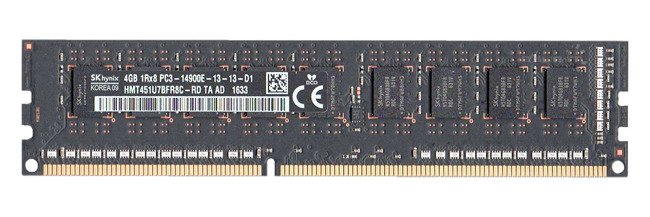 Memory RAM 1x 4GB Hynix ECC UNBUFFERED DDR3  1866MHz PC3-14900 UDIMM | HMT451U7BFR8C-RD