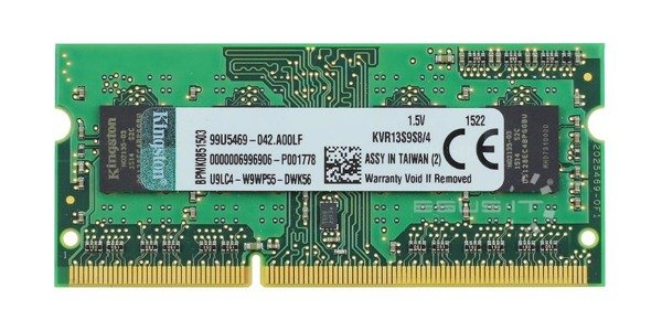 Memory RAM 1x 4GB Kingston SO-DIMM DDR3 1333MHz PC3-10600 | KVR13S9S8/4