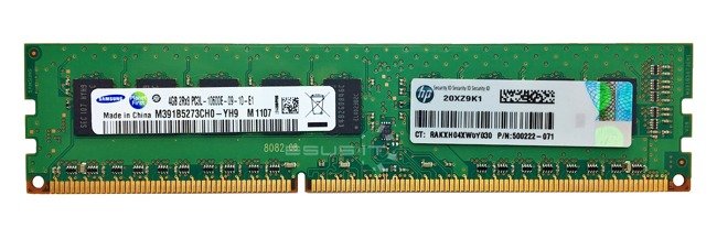 Memory RAM 1x 4GB Samsung ECC UNBUFFERED DDR3 2Rx8 1333MHz PC3-10600 UDIMM | M391B5273CH0-YH9