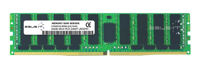 Memory RAM 1x 64GB ESUS IT ECC LOAD REDUCED DDR4 4Rx4 2400MHz PC4-19200 LRDIMM | ESUD42400LQ4/64G