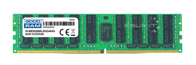 Memory RAM 1x 64GB GoodRAM ECC LOAD REDUCED DDR4 4Rx4 2666MHZ PC4-21300 LRDIMM | W-MEM2666LR4Q464G