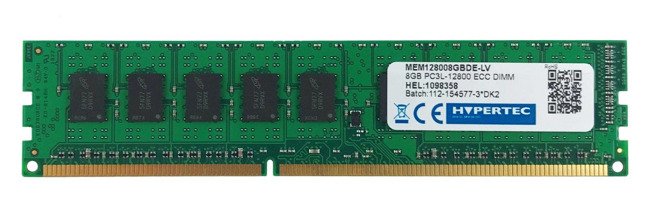 Memory RAM 1x 8GB HYPERTEC ECC UNBUFFERED DDR3  1600MHz PC3-12800 UDIMM | MEM128008GBDE-LV