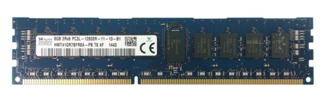 Memory RAM 1x 8GB Hynix ECC REGISTERED DDR3  1600MHz PC3-12800 RDIMM | HMT41GR7BFR8A-PB