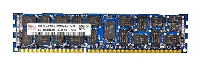 Memory RAM 1x 8GB Hynix ECC REGISTERED DDR3 2Rx4 1333MHz PC3-10600 RDIMM | HMT31GR7EFR4A-H9