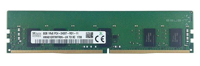 Memory RAM 1x 8GB Hynix ECC REGISTERED DDR4 1Rx8 2400MHz PC4-19200 RDIMM | HMA81GR7MFR8N-UH