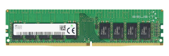 Memory RAM 1x 8GB Hynix ECC UNBUFFERED DDR4 1Rx8 2400MHz PC4-19200 UDIMM | HMA81GU7AFR8N-UH