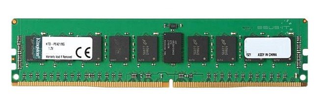 Memory RAM 1x 8GB Kingston ECC REGISTERED DDR4  2133MHz PC4-17000 RDIMM | KTD-PE421/8G