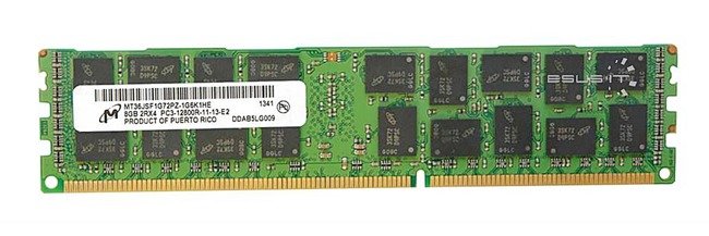 Memory RAM 1x 8GB Micron ECC REGISTERED DDR3  1600MHz PC3-12800 RDIMM | MT36JSF1G72PZ-1G6