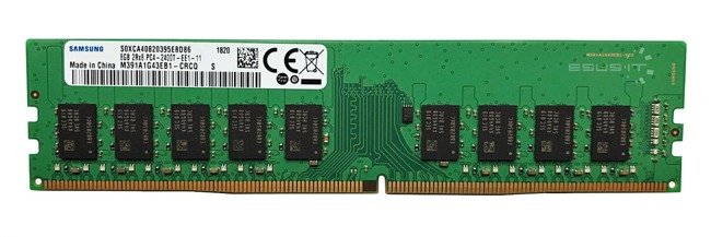 Memory RAM 1x 8GB Samsung ECC UNBUFFERED DDR4  2400MHz PC4-19200 UDIMM | M391A1G43EB1-CRC