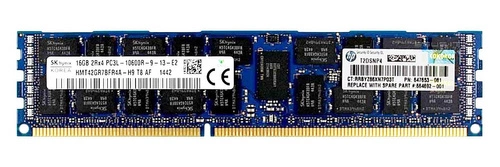 Memory RAM 1x 16GB Hynix ECC REGISTERED DDR3  1333MHz PC3-10600 RDIMM | HMT42GR7BFR4A-H9