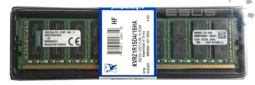 Memory RAM 1x 16GB Kingston ECC REGISTERED DDR4  2133MHz PC4-17000 RDIMM | KVR21R15D4/16HA