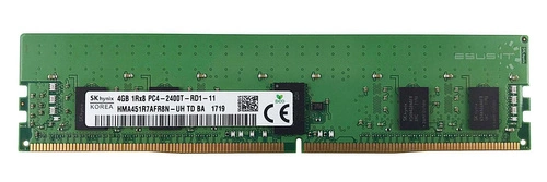 Memory RAM 1x 4GB Hynix ECC REGISTERED DDR4 1Rx8 2400MHz PC4-19200 RDIMM | HMA451R7AFR8N-UH