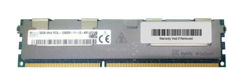 Memory RAM 1x 32GB Hynix ECC REGISTERED DDR3  1600MHz PC3-12800 RDIMM | HMT84GR7BMR4A-PB