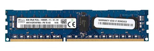 Memory RAM 1x 8GB Hynix ECC REGISTERED DDR3  1600MHz PC3-12800 RDIMM | HMT41GR7AFR8A-PB